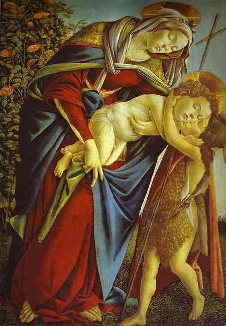 Sandro Botticelli Madonna and Child and the young St. John the Baptist oil painting image